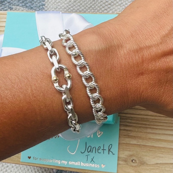 Tiffany & Co Textured Link Bracelet in Silver, 7.5" - Picture 1 of 4